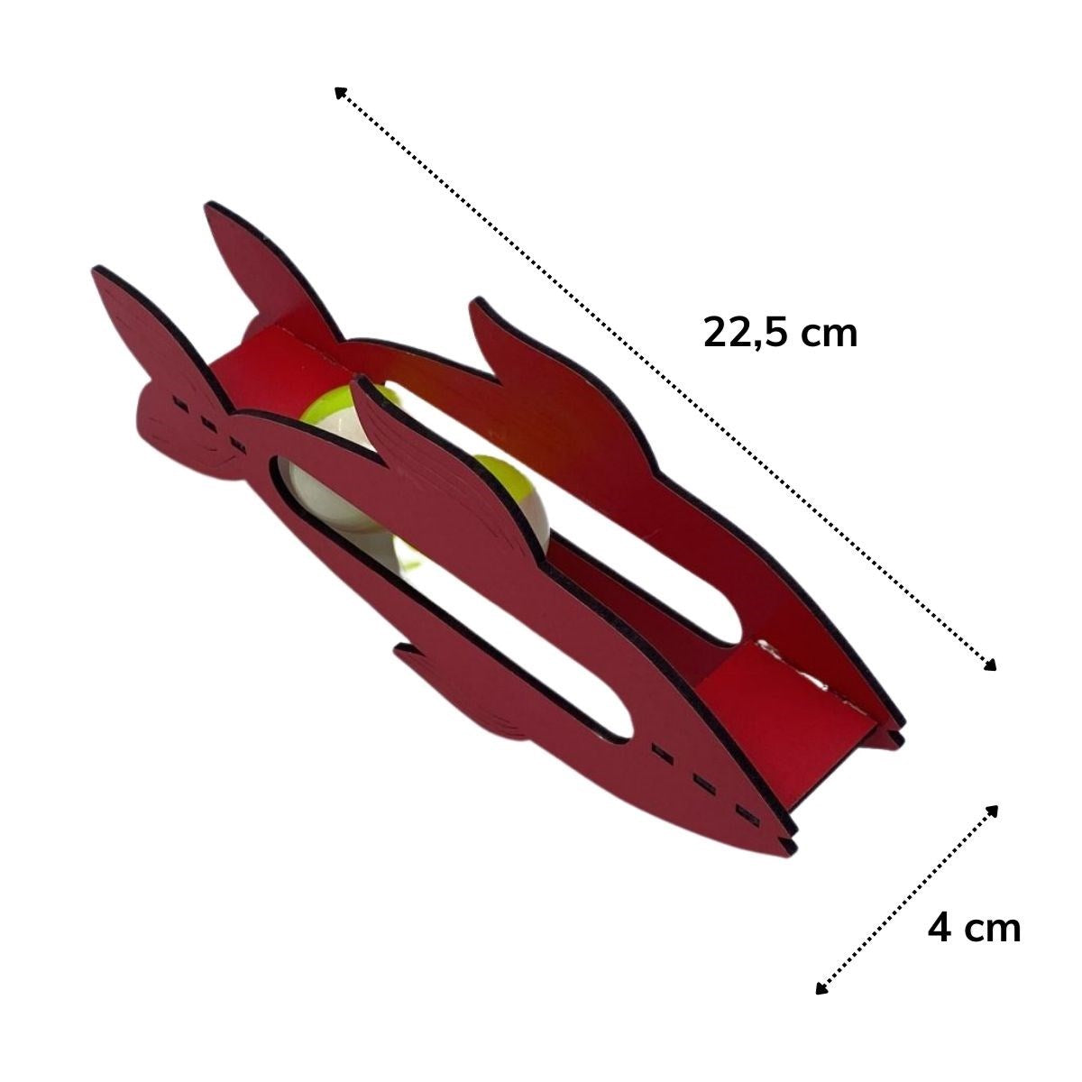 Kediler İçin Ahşap 2 Toplu Eğimli Sevimli Balık Şeklinde Eğitim Amaçlı Oyuncak