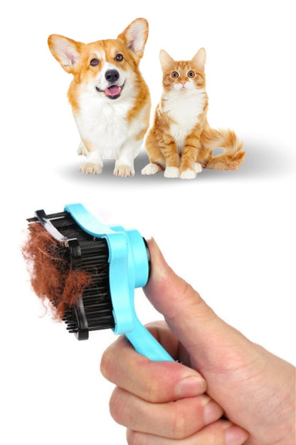 Evcil Hayvan Kedi Köpek Tüy Toplayıcı Otomatik Tuşlu Pet Tarak
