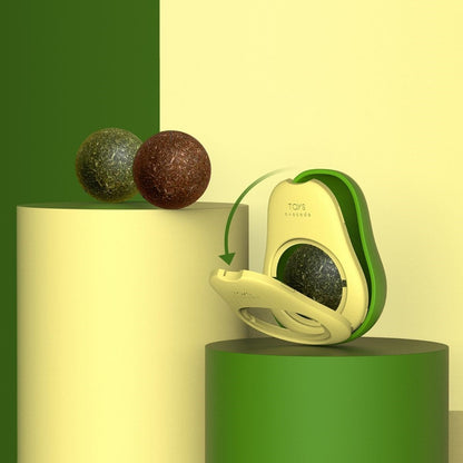 Avokado Model Yapışkanlı Kedi Oyuncağı Yenilebilir Kedi Nanesi Otu