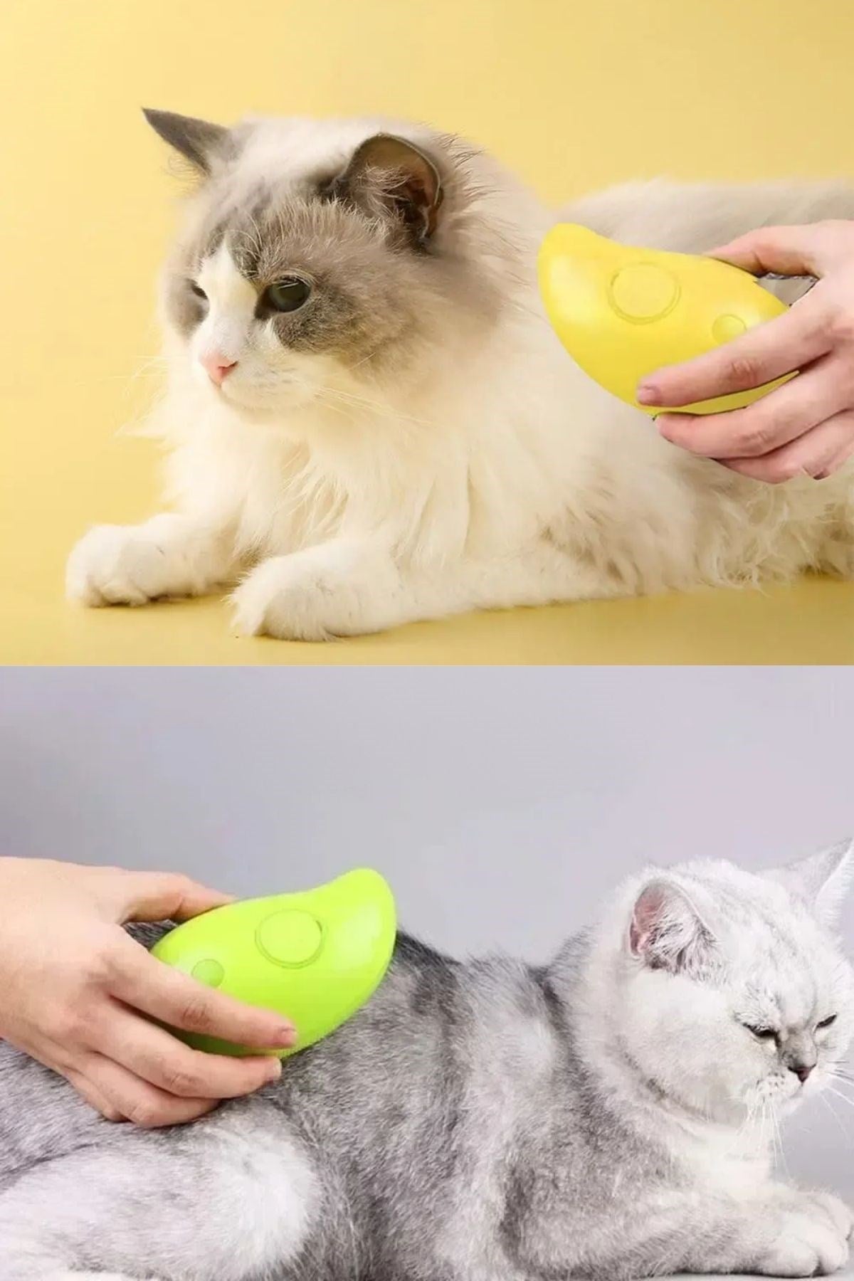 Buharlı Yumuşak Silikon Uçlu Kedi & Köpek Tüy Tarama Tarağı Yıkama Fırçası